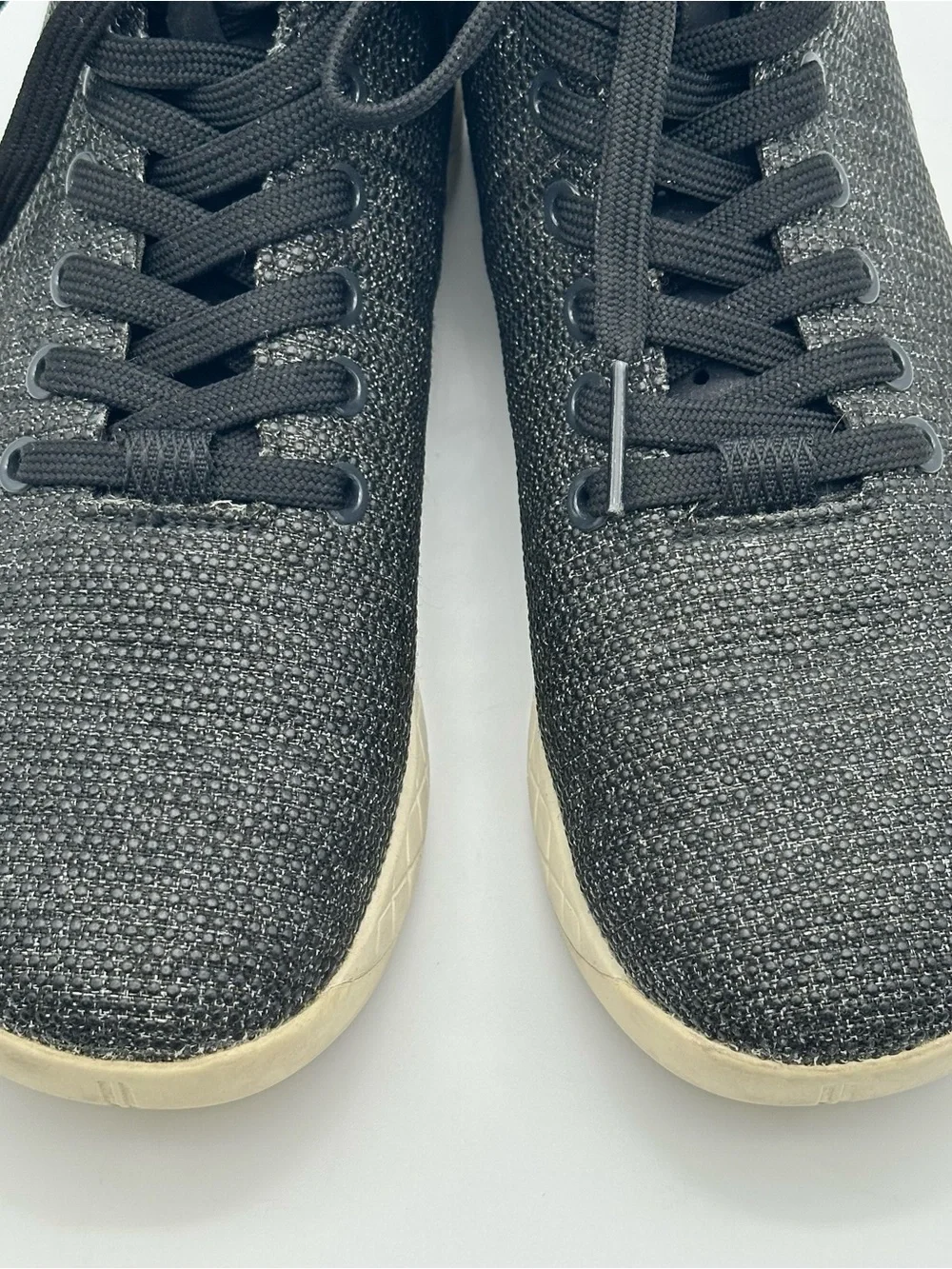 NoBull High Top Trainers M 6.5/W 8 Black Superfabric Lifting Lace Up Athletic